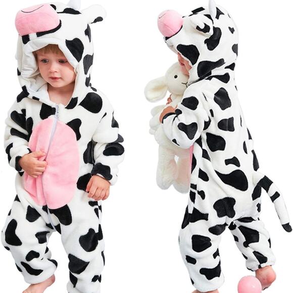 Halloween Baby Cow Costume Onesie Romper Toddler Size 110 *NEW* - Picture 14 of 16